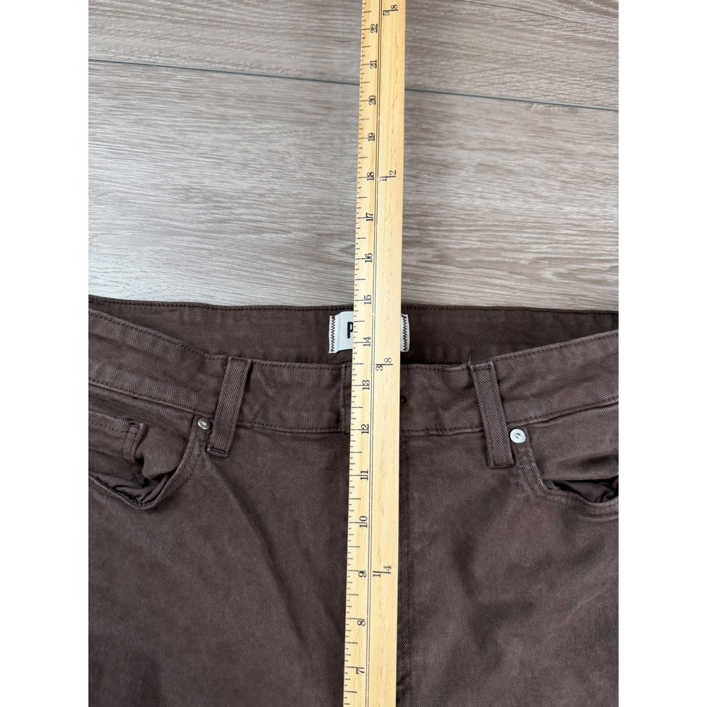 PAIGE Womens Anessa Wide Leg High Rise Jeans Brown 32 - Picture 8 of 11